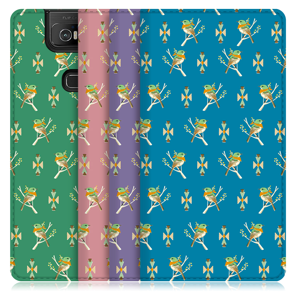LOOF ANLOOF ZenFone 6 / 6 Edition 30 / ZS630KL用 高品質 手帳型ケース カード収納付き ベルトなし [-Young Bird-]