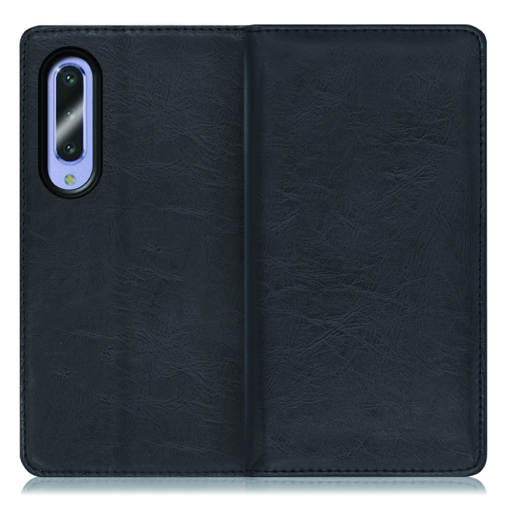 LOOF Royale AQUOS zero5G Basic [ブラック] 手帳型 ケース カバー スマホケース 財布型 ブック型 大容量 カード収納 スタンド ベルトなし スマホカバー 本革 高品質 パス入れ カード入れ ストラップ ホール