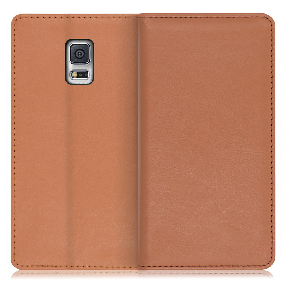 LOOF Royale Galaxy S5 / SC-04F [ブラウン] 手帳型 ケース カバー スマホケース 財布型 ブック型 大容量 カード収納 スタンド ベルトなし スマホカバー 本革 高品質 パス入れ カード入れ ストラップ ホール