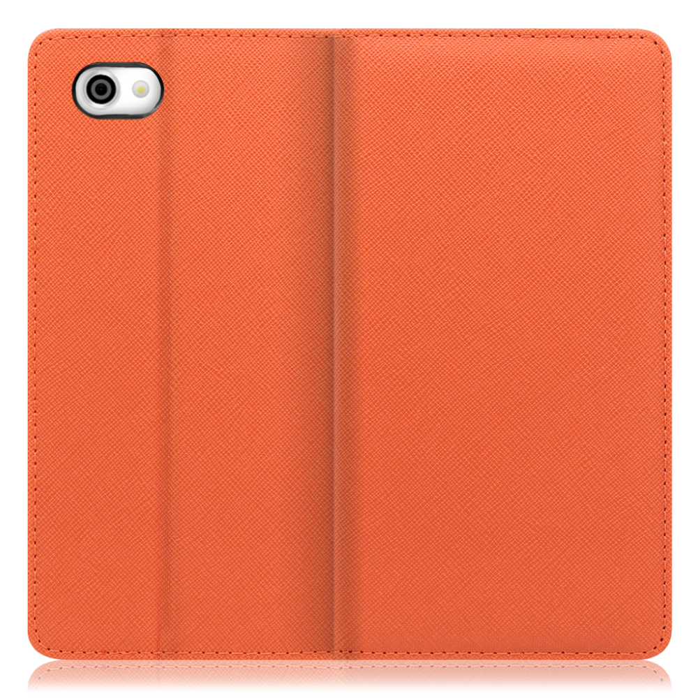 LOOF Casual AQUOS R / SH-03J / SHV39 用 [オレンジ] シンプル 手帳型ケース カード収納 幅広ポケット ベルトなし