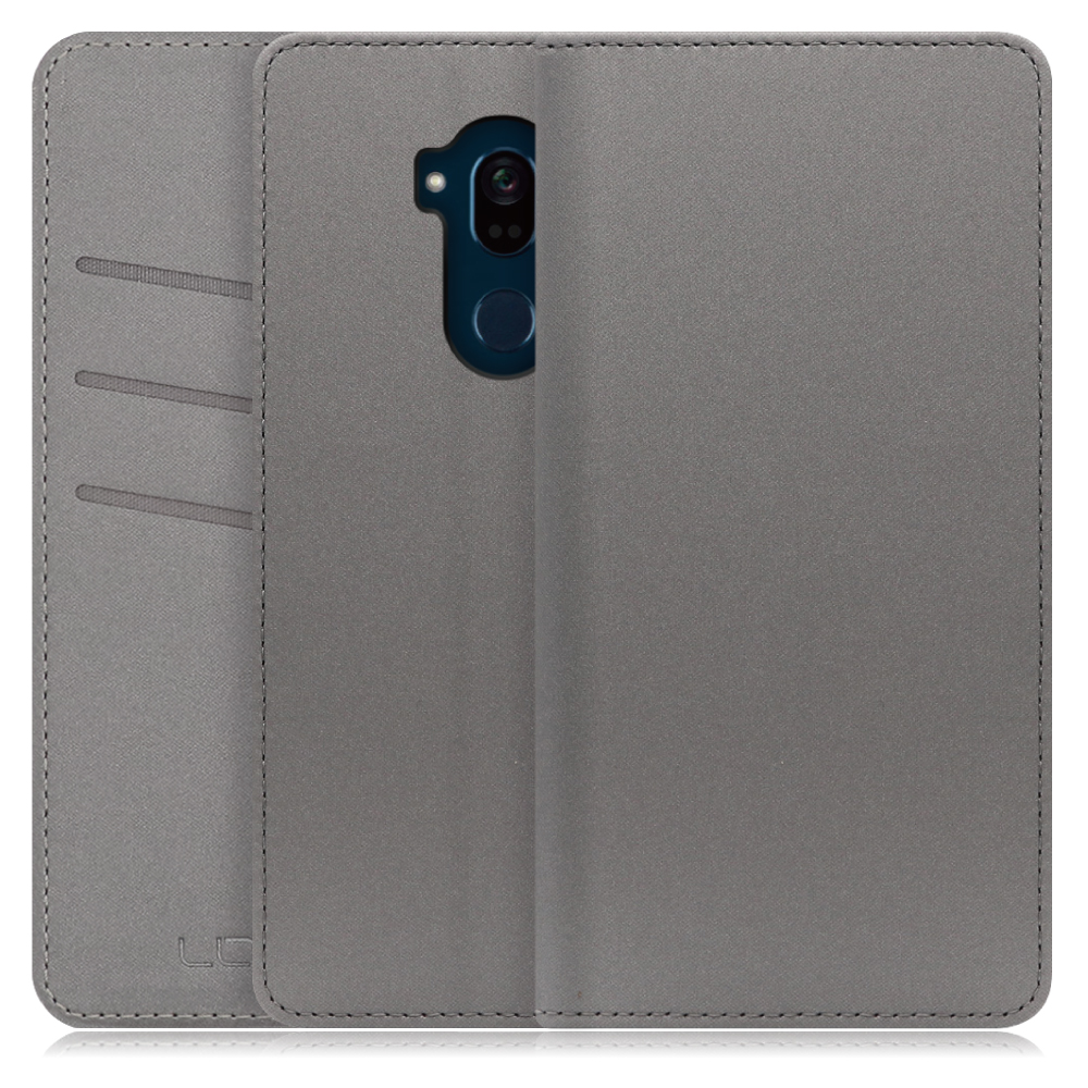 LOOF SKIN Series Android One X5 用  [グレー] ケース カバー 手帳型ケース スマホケース ブック型 手帳型カバー カードポケット カード収納