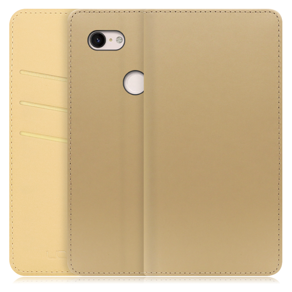 LOOF SKIN Series Google Pixel 3 XL グーグルピクセル 用  [ゴールド] ケース カバー 手帳型ケース スマホケース ブック型 手帳型カバー カードポケット カード収納
