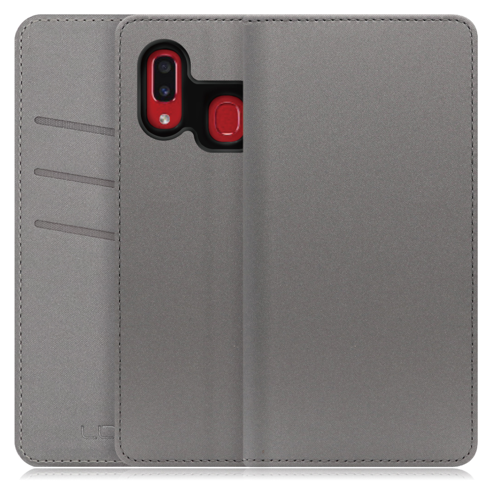 LOOF SKIN Series Galaxy A30 / SCV43 ギャラクシー 用  [グレー] ケース カバー 手帳型ケース スマホケース ブック型 手帳型カバー カードポケット カード収納