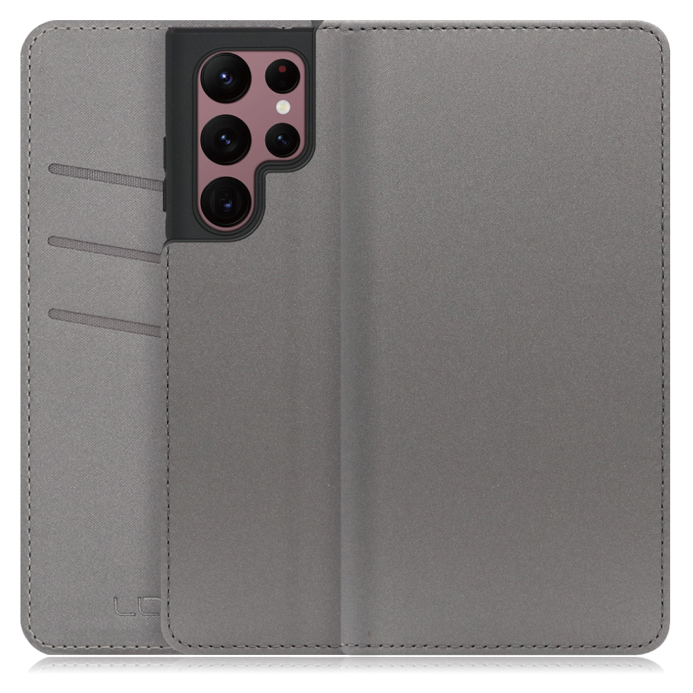 LOOF SKIN Series Galaxy S22 Ultra SC-52C / SCG14 ギャラクシー 用  [グレー] ケース カバー 手帳型ケース スマホケース ブック型 手帳型カバー カードポケット カード収納