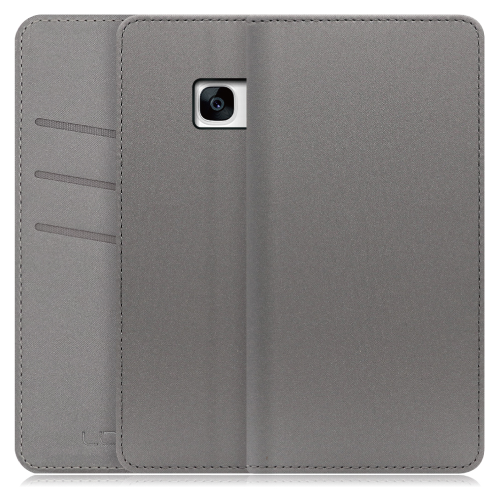 LOOF SKIN Series Galaxy S7 edge / SC-02H / SCV33 ギャラクシー 用  [グレー] ケース カバー 手帳型ケース スマホケース ブック型 手帳型カバー カードポケット カード収納