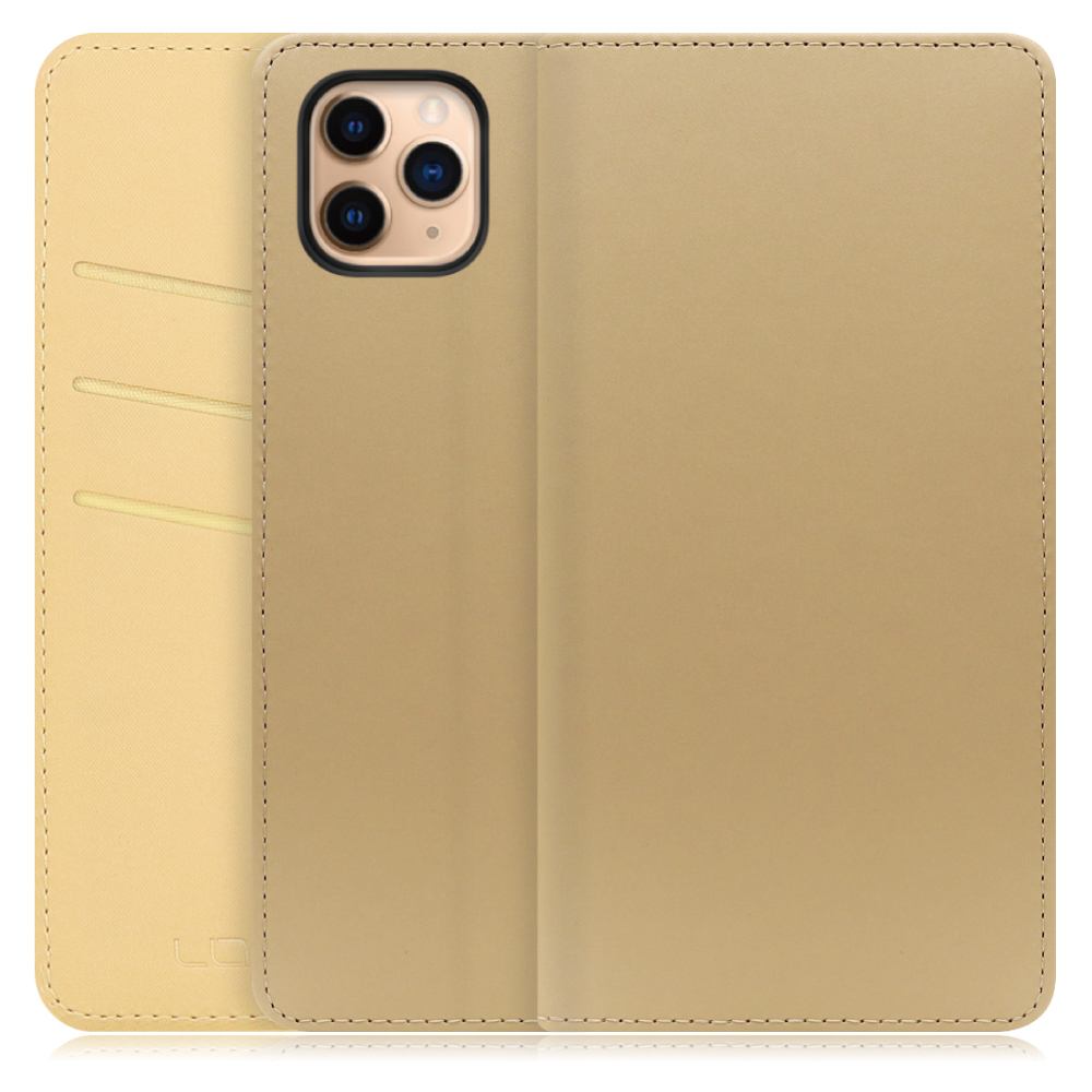 LOOF SKIN Series iPhone 11 Pro Max アイフォン 11 プロ マックス 用  [ゴールド] ケース カバー 手帳型ケース スマホケース ブック型 手帳型カバー カードポケット カード収納