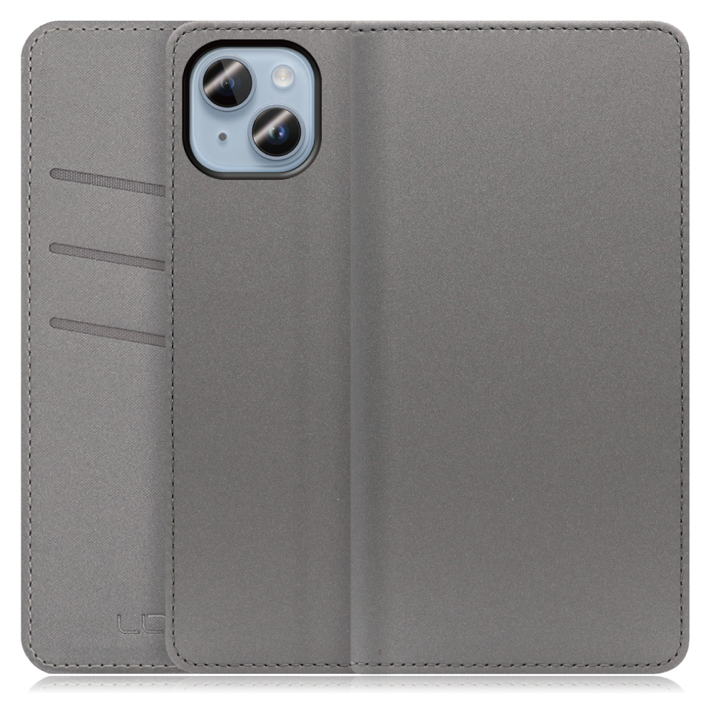 LOOF SKIN Series iPhone 14 Plus アイフォン 14 プラス 用  [グレー] ケース カバー 手帳型ケース スマホケース ブック型 手帳型カバー カードポケット カード収納