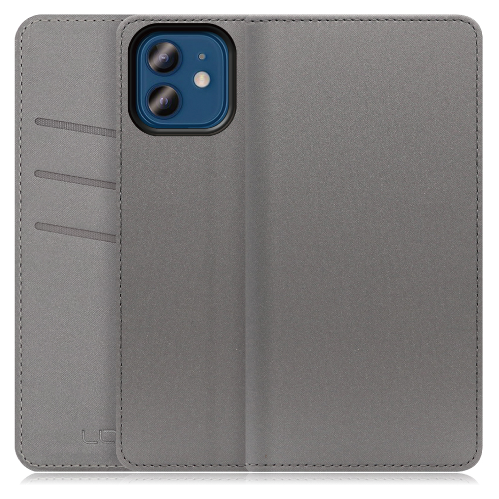 LOOF SKIN Series iPhone 12 / 12 Pro アイフォン 12 プロ 用  [グレー] ケース カバー 手帳型ケース スマホケース ブック型 手帳型カバー カードポケット カード収納