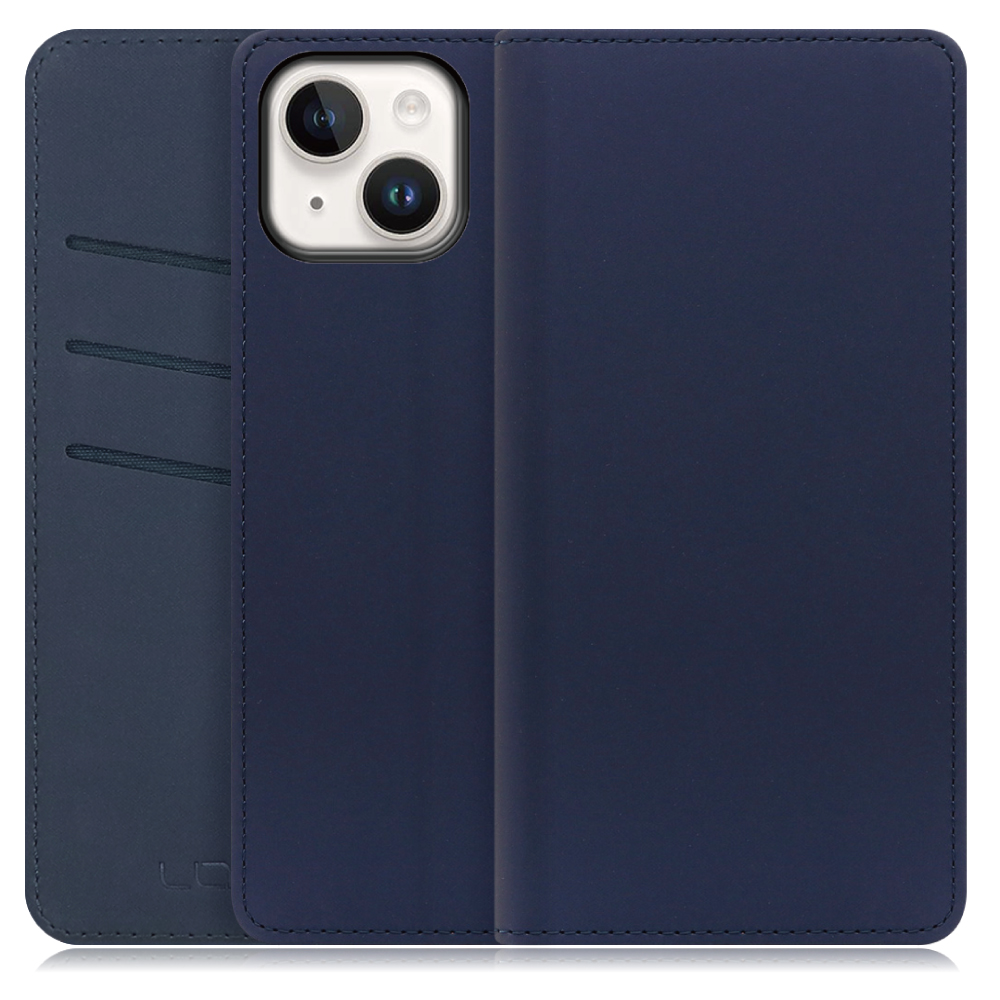 LOOF SKIN Series iPhone 14 アイフォン 14 用 [ネイビー] ケース カバー 手帳型ケース スマホケース ブック型 手帳型カバー カードポケット カード収納