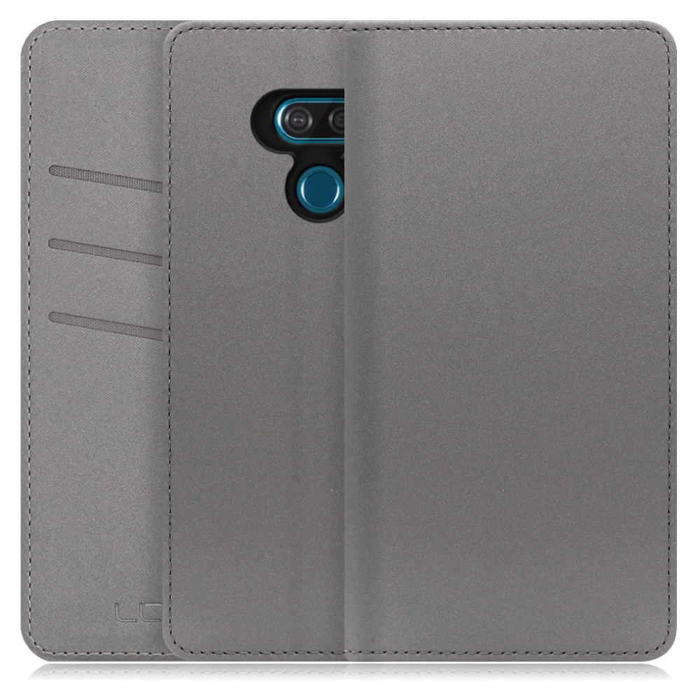 LOOF SKIN Series LG K50 用  [グレー] ケース カバー 手帳型ケース スマホケース ブック型 手帳型カバー カードポケット カード収納