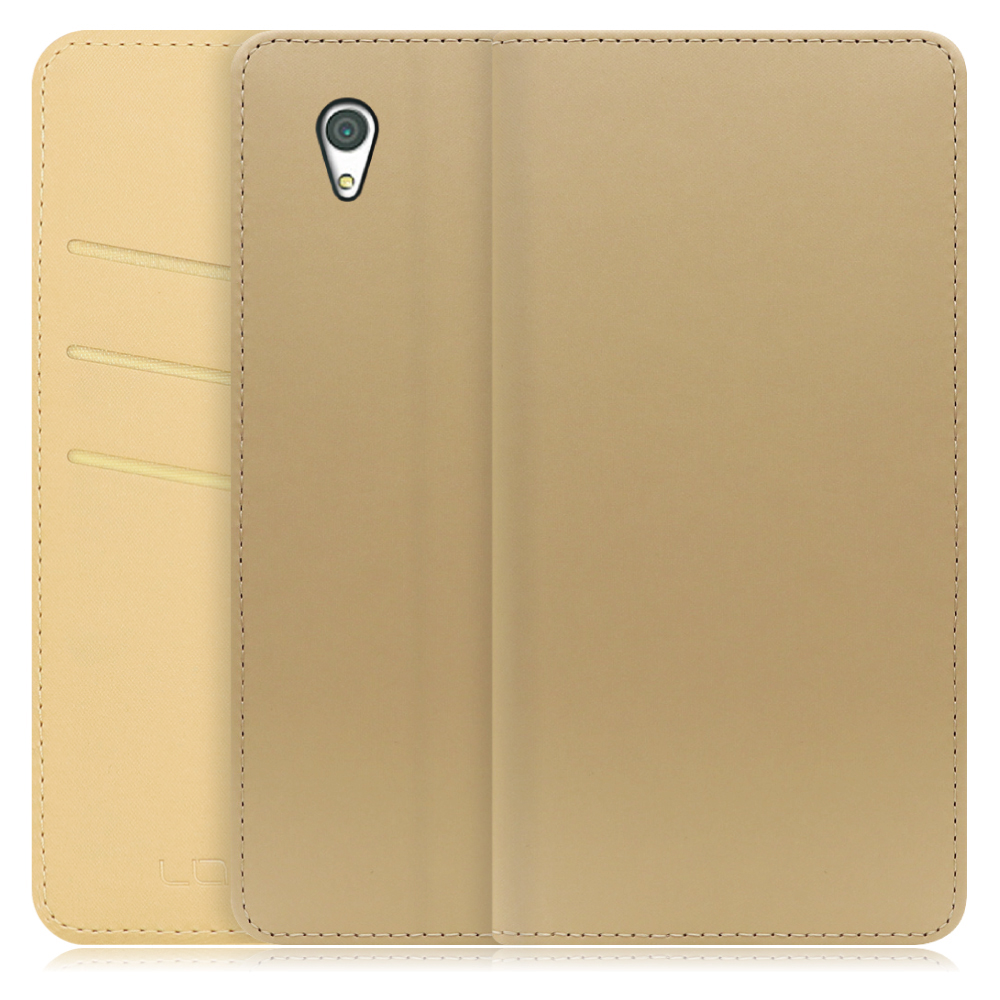 LOOF SKIN Series Xperia Z4 / SO-03G / SOV31 用  [ゴールド] ケース カバー 手帳型ケース スマホケース ブック型 手帳型カバー カードポケット カード収納
