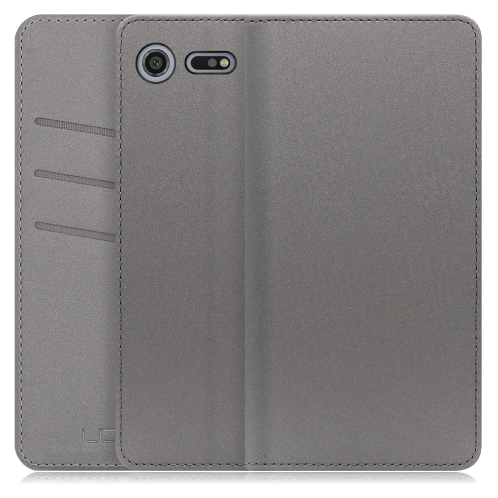 LOOF SKIN Series Xperia XZ Premium / SO-04J 用  [グレー] ケース カバー 手帳型ケース スマホケース ブック型 手帳型カバー カードポケット カード収納