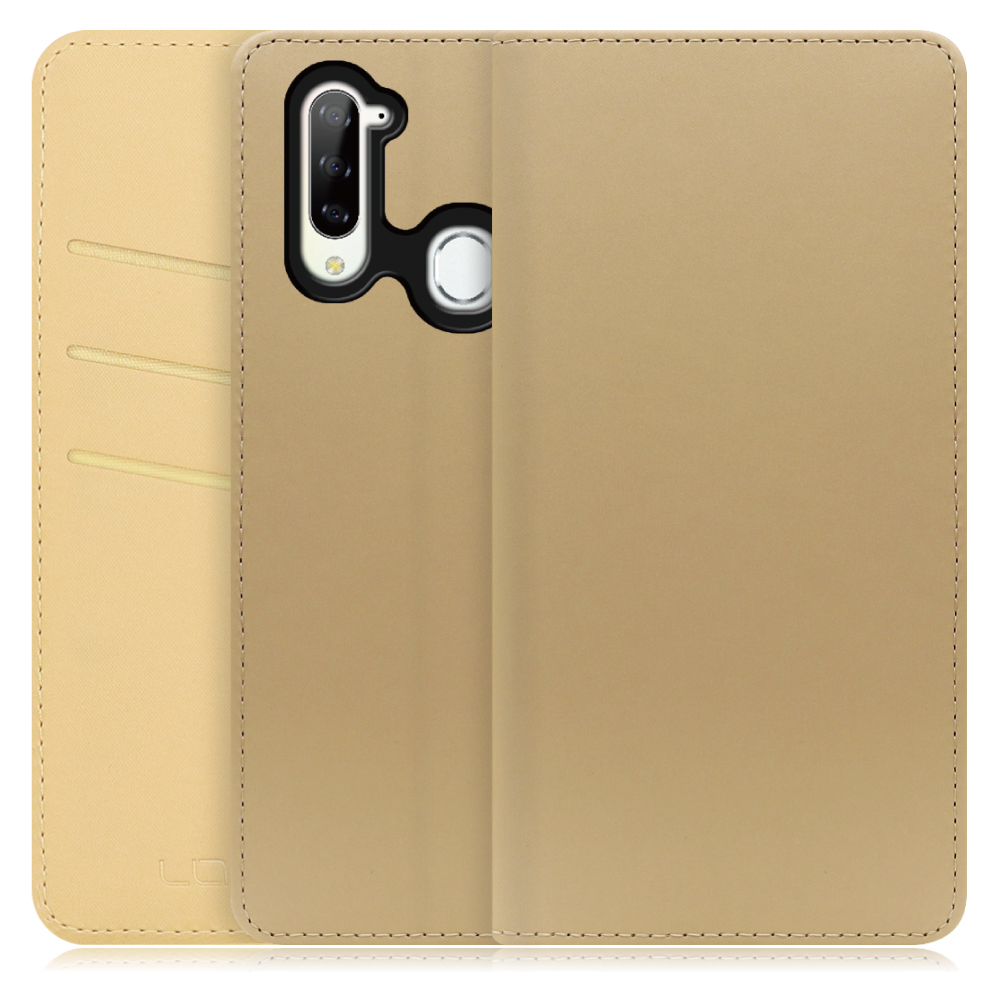 LOOF SKIN Series Libero 5G 用  [ゴールド] ケース カバー 手帳型ケース スマホケース ブック型 手帳型カバー カードポケット カード収納