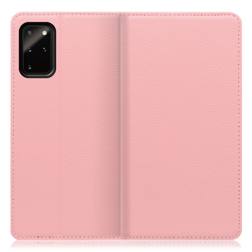 LOOF Pastel Galaxy S20+ 5G / SC-52A / SCG02 用 [ピンク] 丈夫な本革 お手入れ不要 手帳型ケース カード収納 幅広ポケット ベルトなし