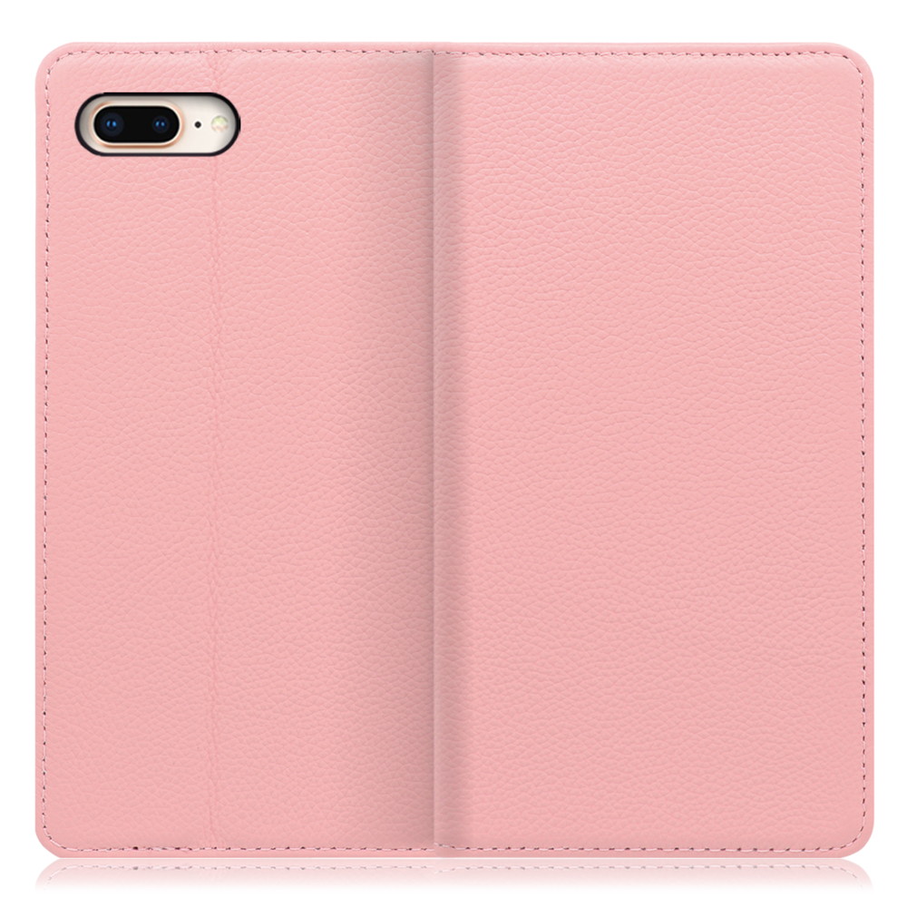 LOOF Pastel iPhone 7 Plus / 8 Plus 用 [ピンク] 丈夫な本革 お手入れ不要 手帳型ケース カード収納 幅広ポケット ベルトなし