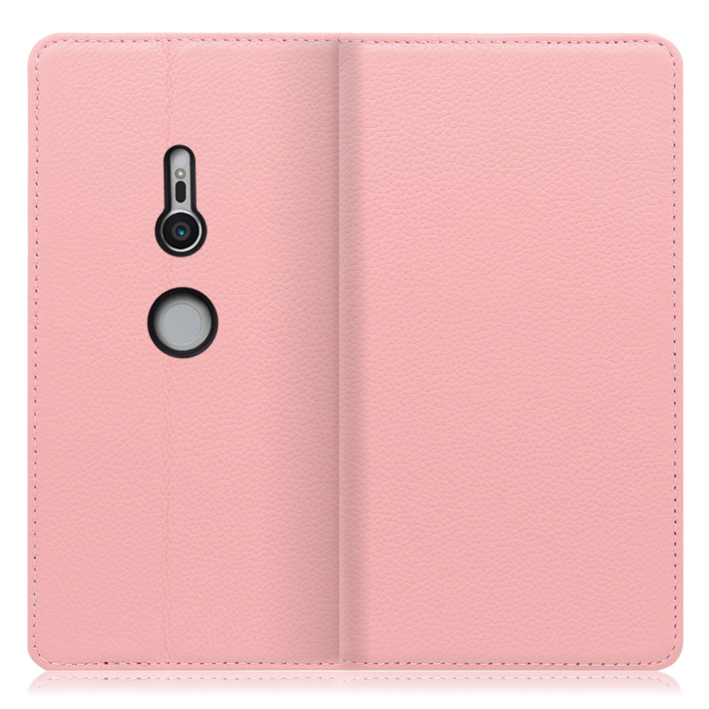 LOOF Pastel Xperia XZ2 / SO-03K / SOV37 用 [ピンク] 丈夫な本革 お手入れ不要 手帳型ケース カード収納 幅広ポケット ベルトなし