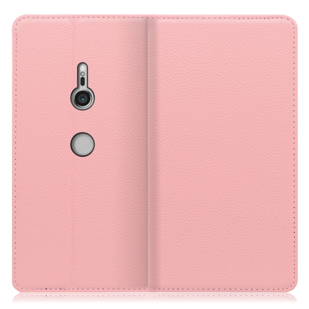 LOOF Pastel Xperia XZ3 / SO-01L / SOV39 用 [ピンク] 丈夫な本革 お手入れ不要 手帳型ケース カード収納 幅広ポケット ベルトなし