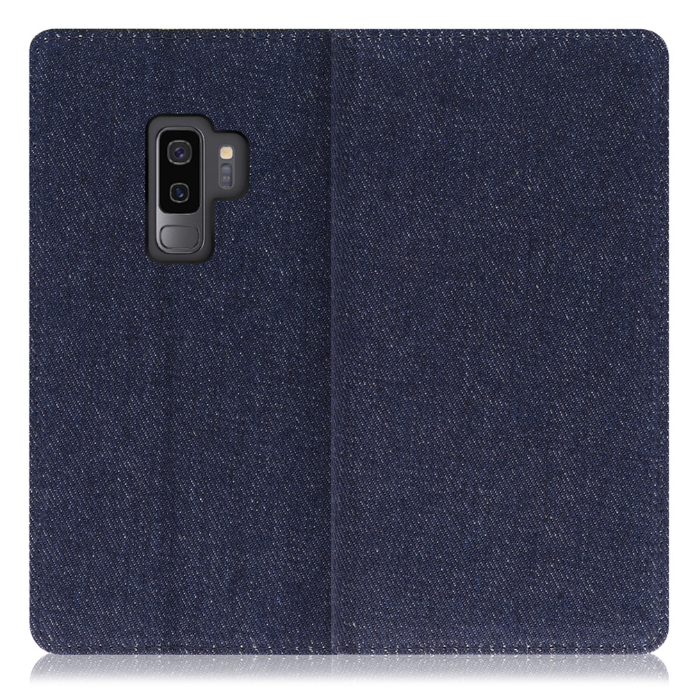LOOF Denim Galaxy S9+ / SC-03K / SCV39 用 [ブルー] デニム生地を使用 手帳型ケース カード収納付き ベルトなし