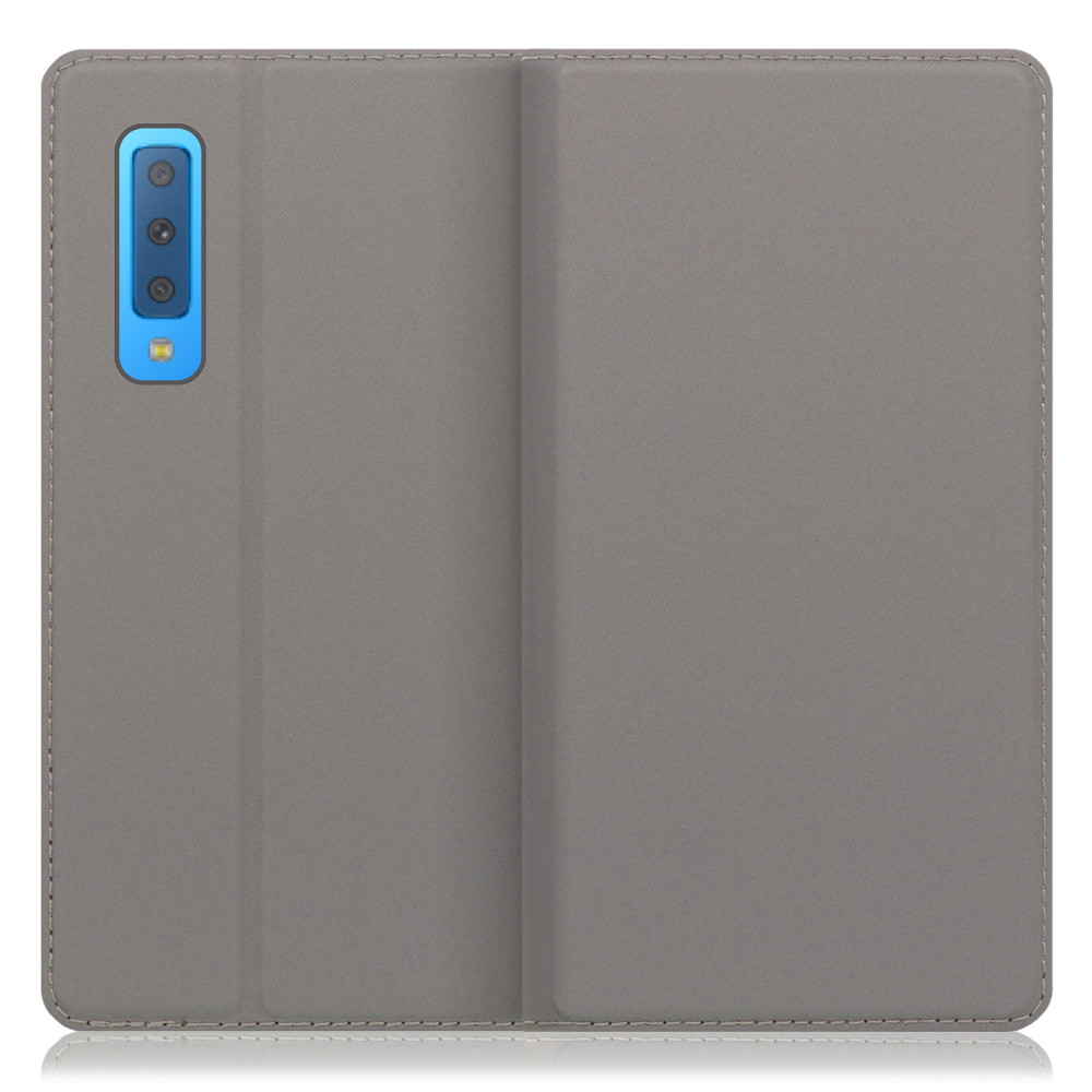 LOOF SKIN SLIM Galaxy A7 / SM-A750C 用 [グレー] 薄い 軽量 手帳型ケース カード収納 幅広ポケット ベルトなし