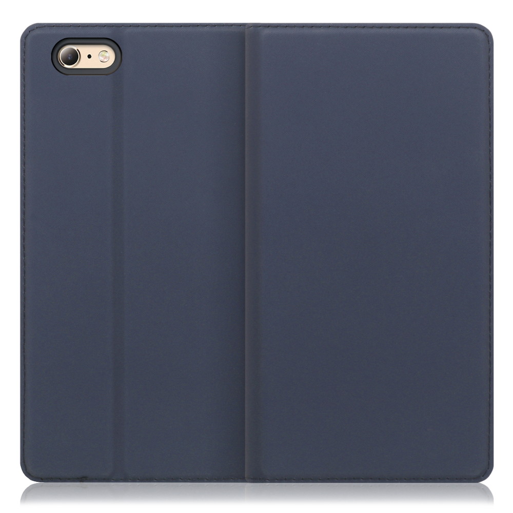 LOOF SKIN SLIM iPhone 6 / 6s 用 [ネイビー] 薄い 軽量 手帳型ケース カード収納 幅広ポケット ベルトなし