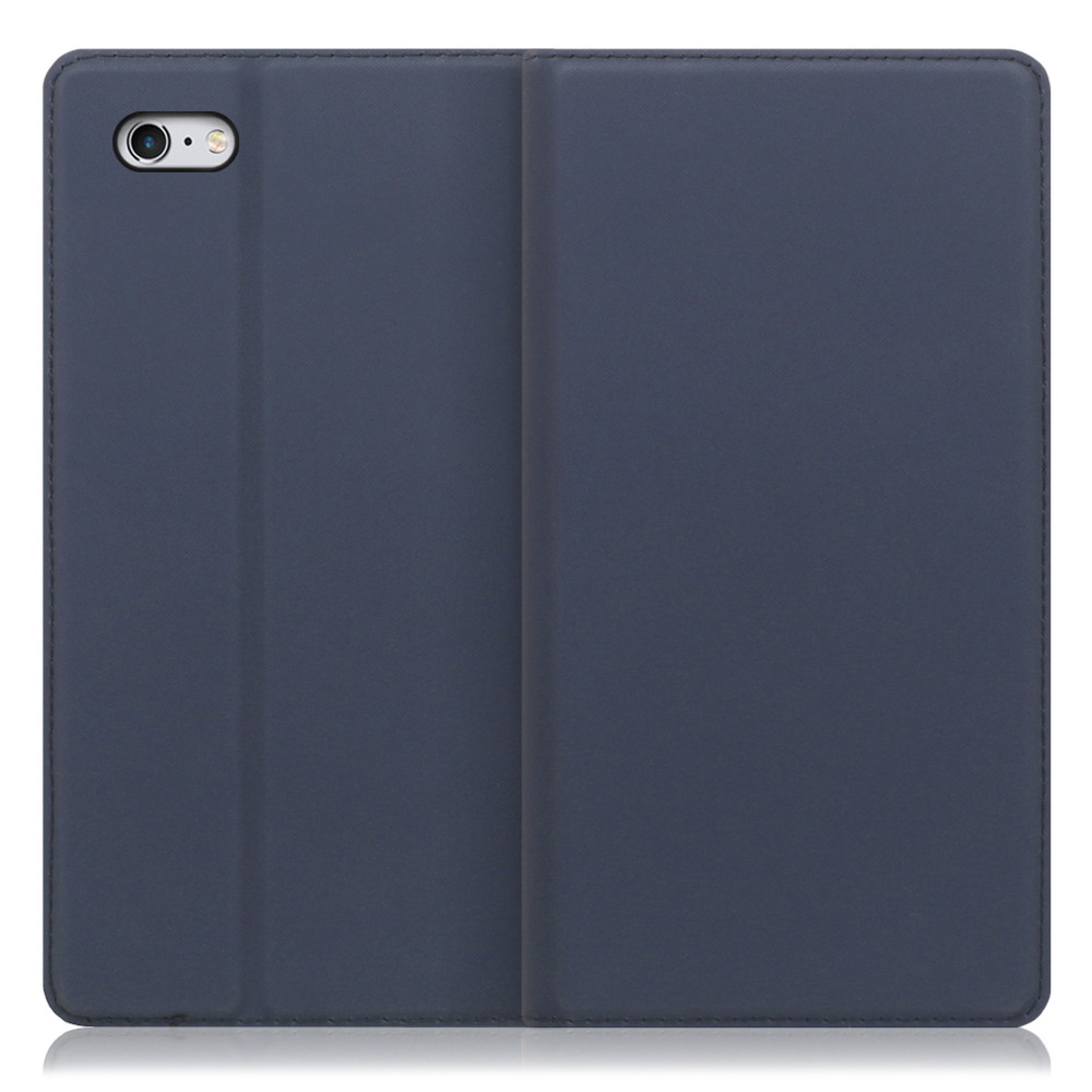 LOOF SKIN SLIM iPhone 6 Plus / 6s Plus 用 [ネイビー] 薄い 軽量 手帳型ケース カード収納 幅広ポケット ベルトなし