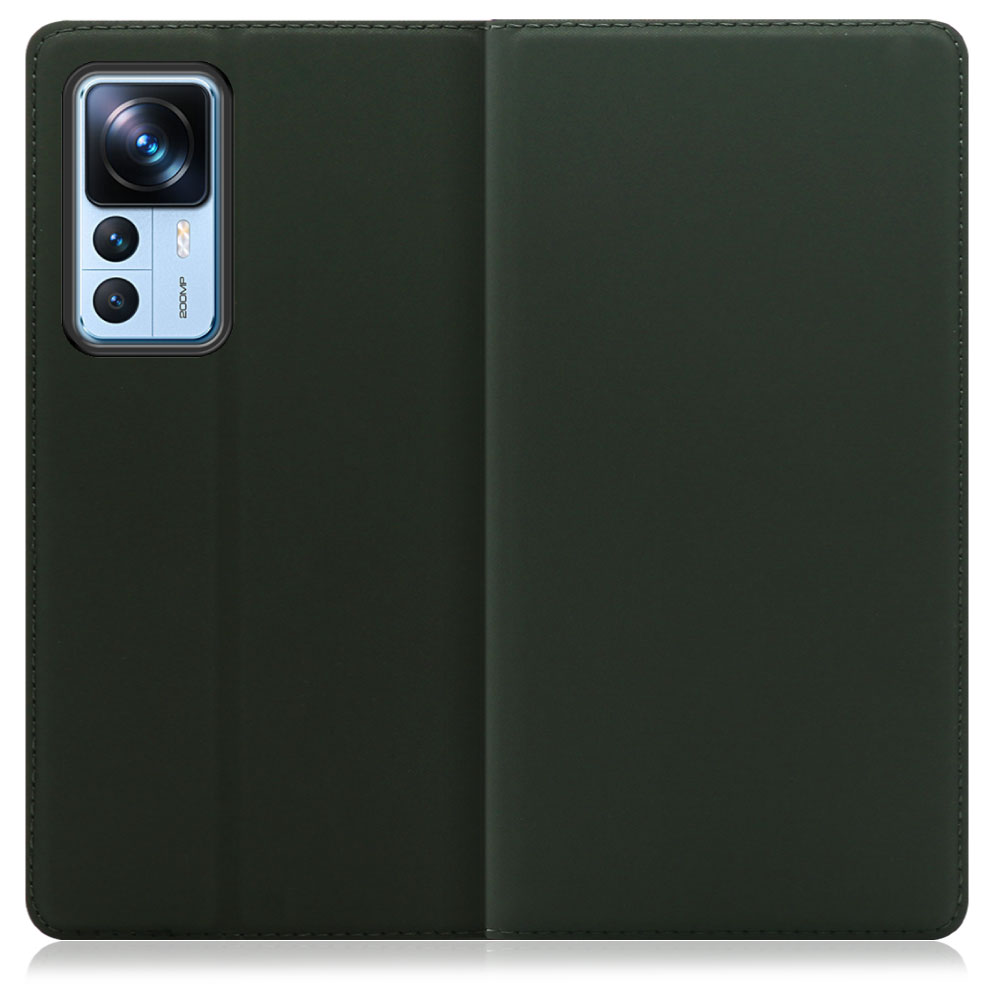 LOOF SKIN SLIM Xiaomi 12T Pro シャオミー 用 [エバーグリーン] 薄い 軽量 手帳型ケース カード収納 幅広ポケット ベルトなし