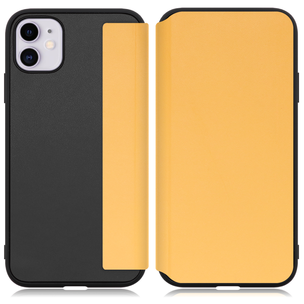 LOOF SLIM-FIT Series iPhone 11 用 [メープルオレンジ] 手帳型ケース 携帯ケース 背面 ケース カバー ハードケース 背面カバー ストラップホール ブランド 人気 マグネット無し 薄い 軽い カード収納 撥水加工 コンパクト シンプル レディース メンズ