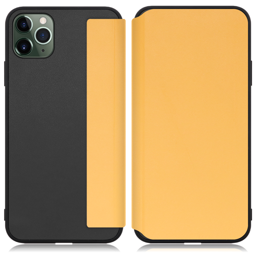 LOOF SLIM-FIT Series iPhone 11 Pro Max 用 [メープルオレンジ] 手帳型ケース 携帯ケース 背面 ケース カバー ハードケース 背面カバー ストラップホール ブランド 人気 マグネット無し 薄い 軽い カード収納 撥水加工 コンパクト シンプル レディース メンズ