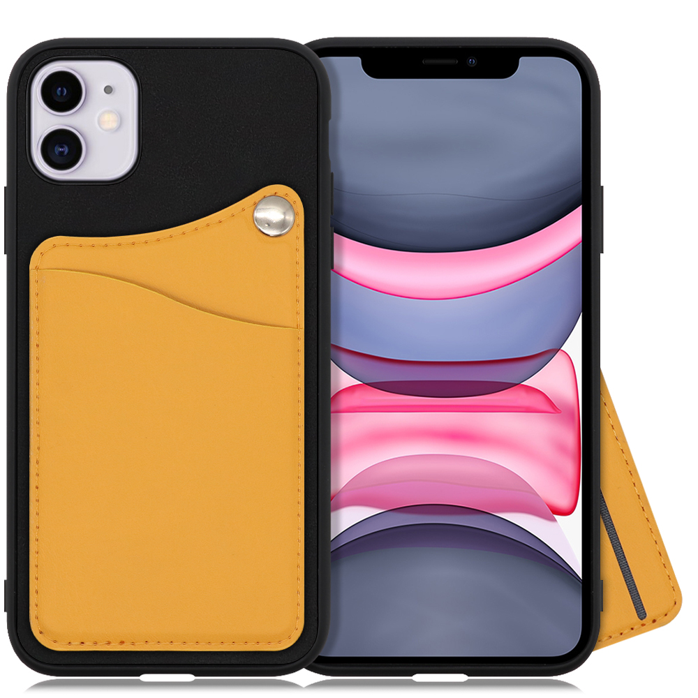 LOOF MODULE-CARD BICOLOR Series iPhone 11 用 [メープルオレンジ] スマホケース ハードケース カード収納 ポケット キャッシュレス FeliCa対応 スマート決済 かざすだけ