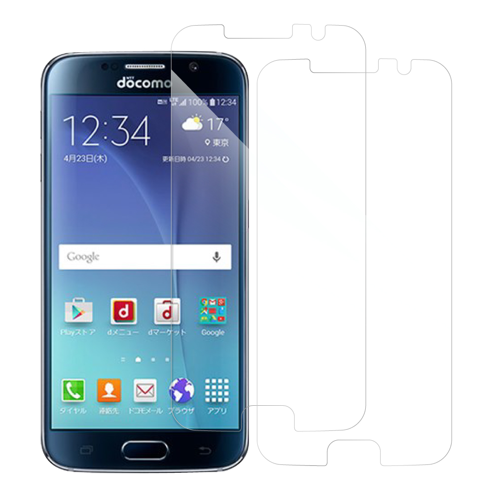 [2枚入り] LOOF Galaxy S6 / SC-05G 用 保護フィルム 簡単貼り付け 画面保護 ソフトフィルム 気泡なし 傷防止 割れ防止 高透過率 [Galaxy S6/クリア仕様]