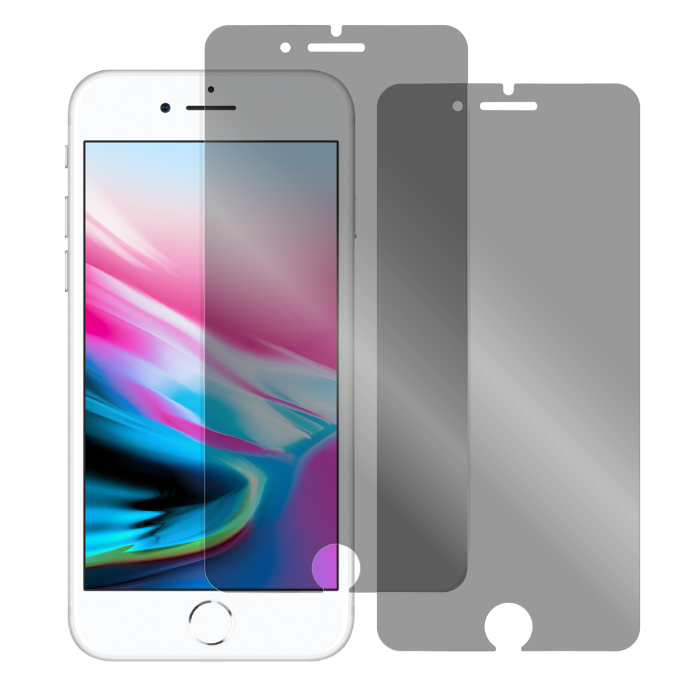 [2枚入り] LOOF iPhone 7 / 8 / SE ( 第 2 / 3 世代 ) 用 保護フィルム 簡単貼り付け 画面保護 ソフトフィルム 気泡なし 傷防止 割れ防止 指紋防止 [ iPhone 7 / 8 / SE(第2/3世代) / 覗き見防止 仕様]
