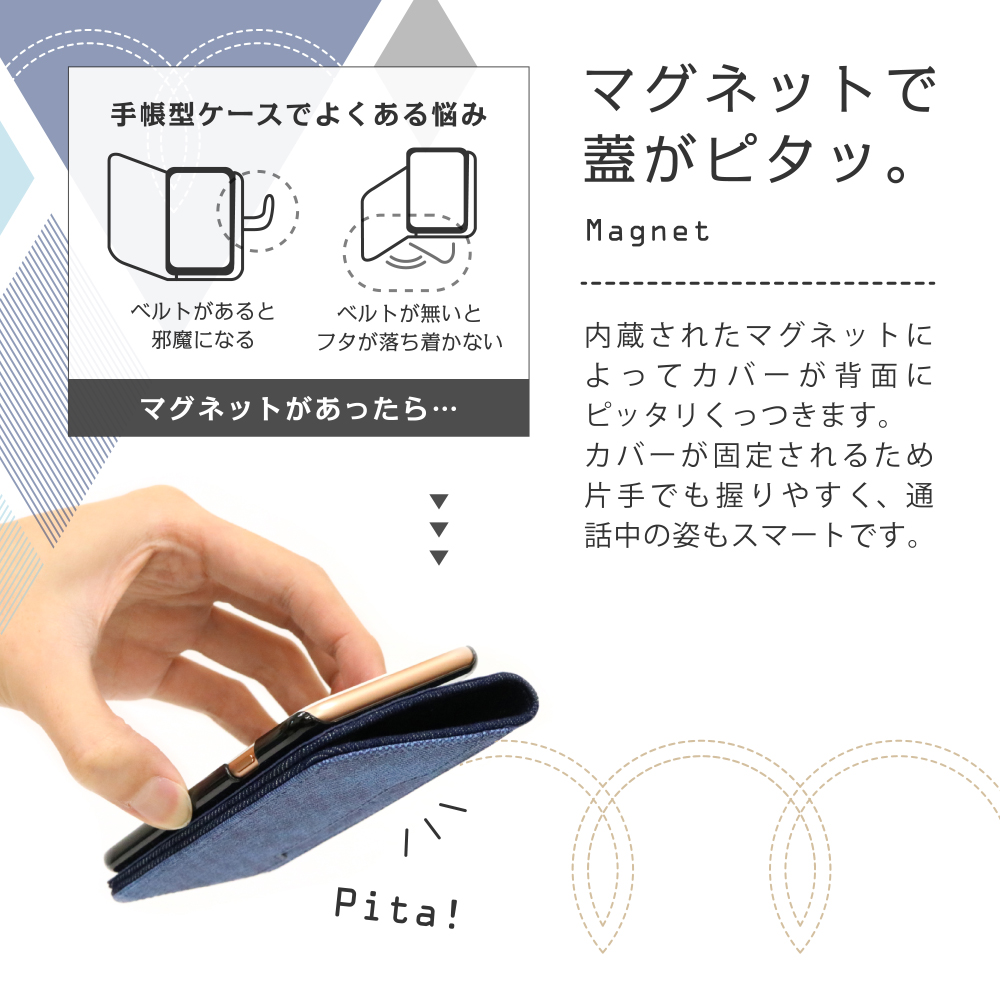 LOOF Denim ZenFone Max (M2) / ZB633KL 用 [ブルー] デニム生地を使用 手帳型ケース カード収納付き ベルトなし